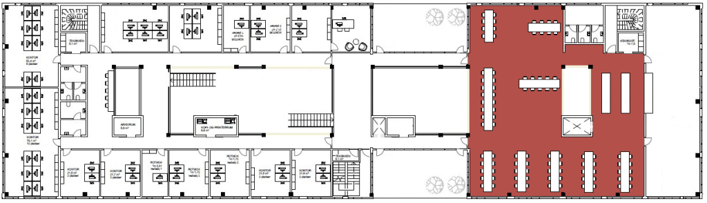 Etageplaner. Få kontor hos Skibsbyggerivej 5 tæt på Aalborg centrum. Kontorerne har god lydisolering, så du ikke forstyrres i dit daglige arbejde. Derudover er der mulighed for kantine, mødelokaler med AV-udstyr, parkering lige udenfor døren og kort afstand til Limfjorden og parker, hvor du kan gå en tur i pausen. Det er nemt at komme til og fra arbejde, da motorvejen og offentlig transport går lige udenfor døren fra Østerbro. Kontakt os i dag for at høre mere om dine muligheder for kontor hos os. Etageplaner så du kan få overblik over dine muligheder.